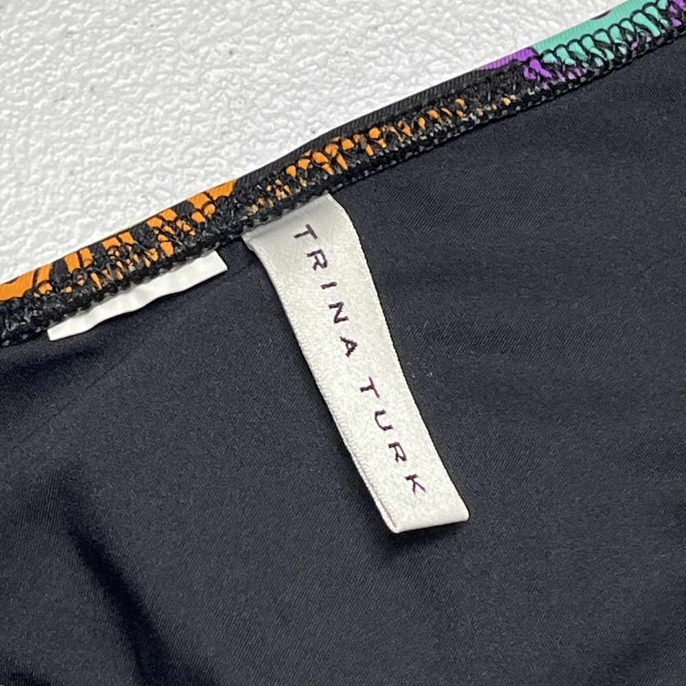 Trina Turk Bikini Vibrant Colorful Swimsuit Halter Tie Resort Beach Vacation - Picture 8 of 13